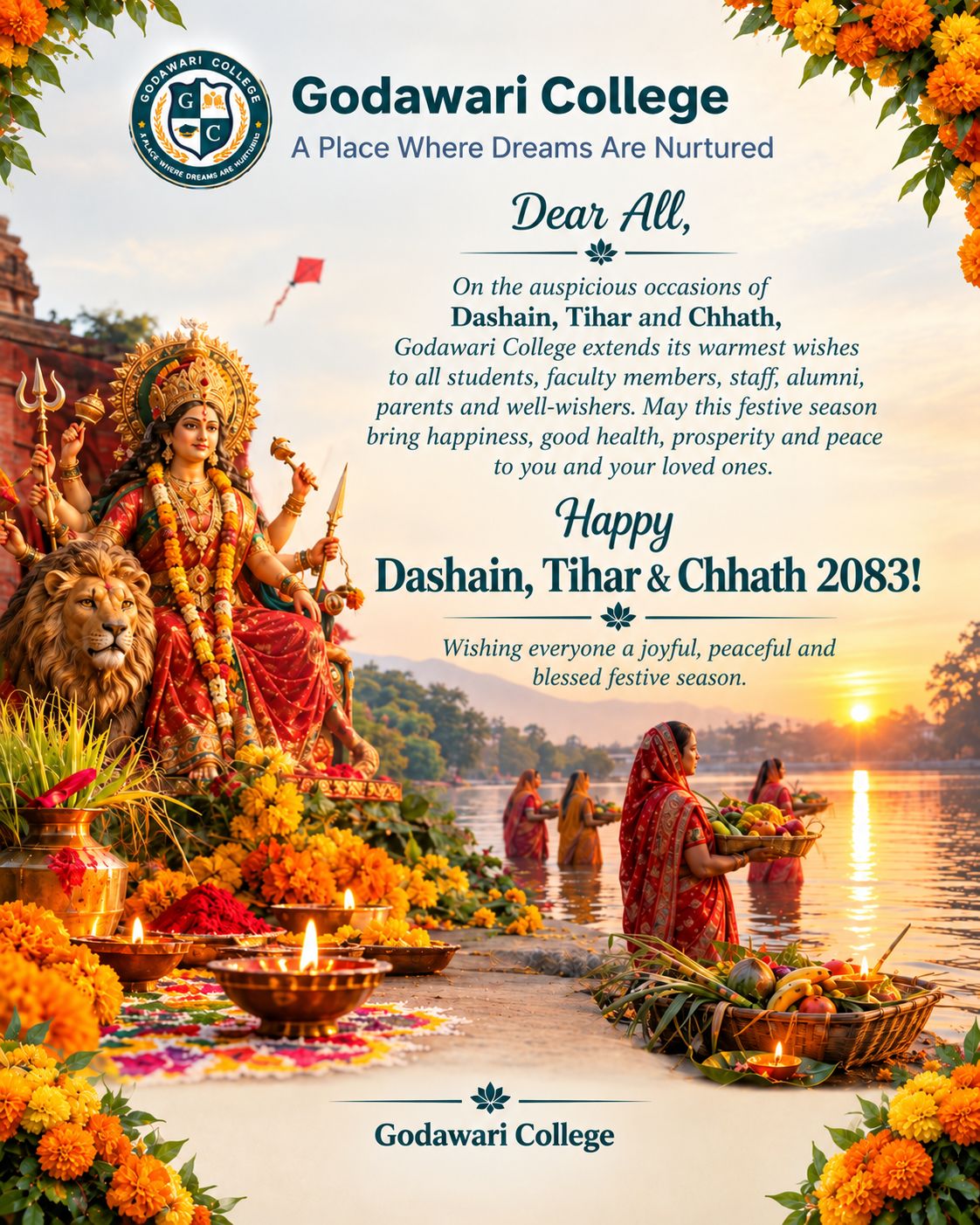 Festive Greetings and Best Wishes on the Auspicious Occasions of Dashain, Tihar, and Chhath Parva 2083